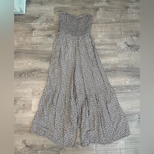Free people, size Medium, wide leg, strapless jumpsuit.